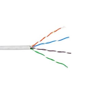 Bobina de cable de 305 metros, UTP Cat6 Riser, de color Blanco, uso en INTERIOR, UL, CMR, probado a 350 Mhz, para aplicaciones de CCTV / redes de datos/ IP megapixel / control RS485