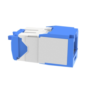 Conector Jack RJ45 Estilo TG, Mini-Com, Categoría 6A, Con Gel Resistente a la Corrosión, de 8 posiciones y 8 cables, Color Azul 4 CJE6X88TGBU LAT DER p