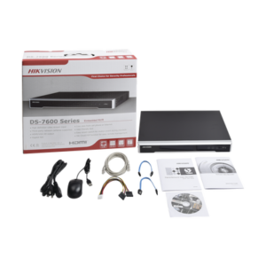 NVR 8 Megapixel (4K) / 16 canales IP / 16 Puertos PoE+ / Soporta Cámaras con AcuSense / 2 Bahías de Disco Duro / Switch PoE 300 mts / HDMI en 4K 5 DS7616NIK216P AD 1 p