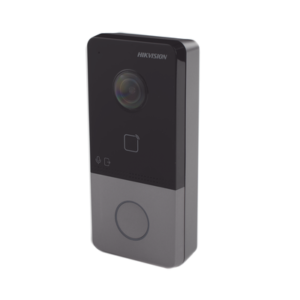 Videoportero IP 2 MP / PoE Estandar / IP65 / Apertura desde Hik-connect / Soporta 1 Departamento y Hasta 6 Monitores / Soporta Tarjetas Mifare / 1 Salida Relay 3 DSKV6113WPE1B LAT IZQ p