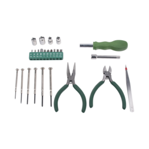 Juego de Herramientas en Estuche Portátil con 25 Pzas. (Desarmadores Finos + Pinzas + Puntas + Maneral). 5 EPZH04 AD 4 p