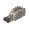 Plug RJ45 Blindado, Instalación Recta, Terminación en Campo Certificable, Compatible con Cat5e, Cat6 y Cat6A, Color Plata, Paquete de 10 Piezas 6 FPS6X88MTGX p