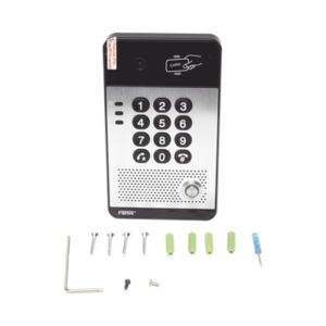 Vídeo Portero IP con 2 líneas SIP, cámara HD, relevador integrado, teclado numérico y lectora de tarjetas RFID para control de acceso, PoE 6 I30 AD 4 p