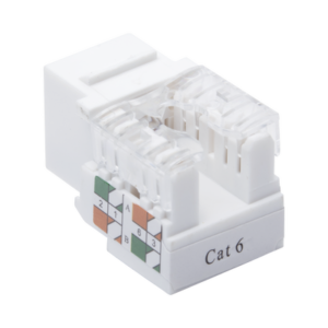 Módulo Jack Keystone Cat6 con terminación 110 (Punchdown) para faceplate - Color Blanco 3 LPKJ601WH AD 3 p