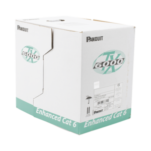 Bobina de Cable UTP 305 m. de Cobre, TX6000™ PanNet, Reelex, Azul, Categoría 6 Mejorado (23 AWG), LSZH (Bajo Humo, Cero Halógenos), de 4 pares 3 PUL6004BUFE LAT IZQ p