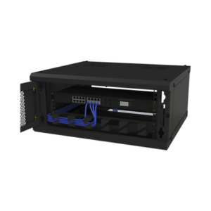 Gabinete de Pared Fijo, Con 4 Unidades de Rack, de 19 in, Fabricado en Acero, Puerta Perforada. 5 SR1904GFPVR2 AD 4 p