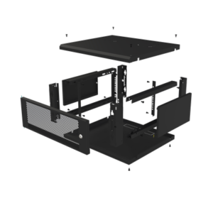 Gabinete de Pared Fijo, Con 4 Unidades de Rack, de 19 in, Fabricado en Acero, Puerta Perforada. 8 SR1904GFPVR2 AD 7 p