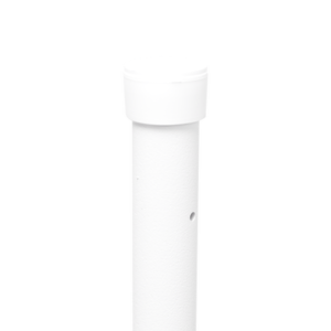 Poste de Esquina Blanco de Acero Galv. de 1.2m para Cerca Electrificada cal. 18 de 1" Diam. para 5 Aisladores (No incluidos). 2 SYSPOST4W AD 1 p