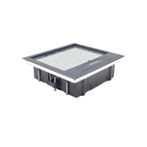 Caja de piso para dos módulos universales (Socket M2), para alimentación eléctrica y redes de datos (11000-33401) No incluye faceplates 6 THCP2M AD 5 p