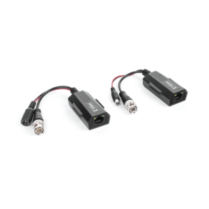 Kit de transceptores activos con conector para alimentación (12V/24Vcc/AC) TurboHD para aplicaciones de video por UTP Cat5e/6 en HD. Distancia de hasta 150 m en 4K 3 TT101PVTURBO LAT IZQ p