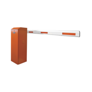 Barrera vehicular derecha / Soporta brazo de hasta 3 m / Apertura en 1.5 s /Final de carrera ajustable por programación / Movimiento fluido / Diseño elegante color naranja 3 XBF3000RN LAT IZQ p