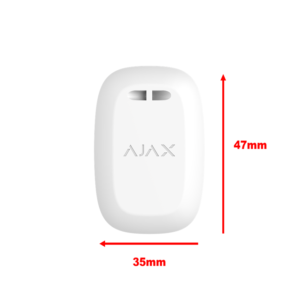AJAX Button W BotC3B3n de alarma inalC3A1mbrico Color Blanco dimensiones