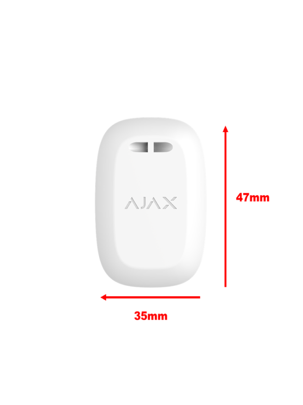 AJAX Button W BotC3B3n de alarma inalC3A1mbrico Color Blanco dimensiones