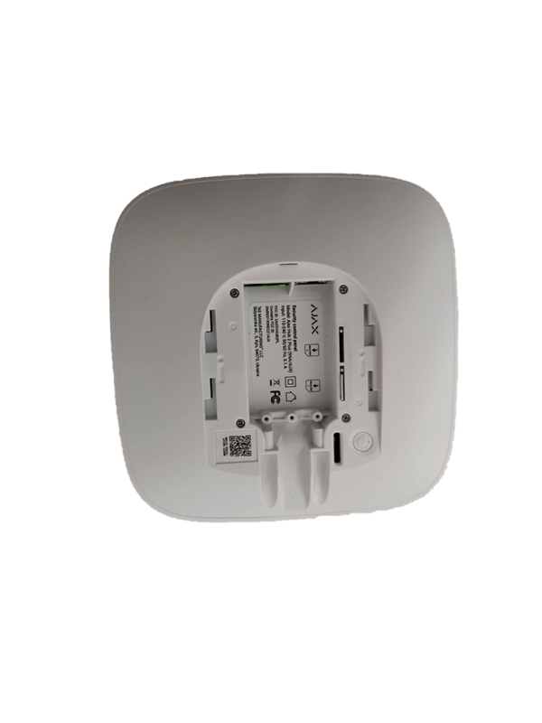 AJAX Hub2Plus W Panel de alarma conexiC3B3n Ethernet2C WiFi2C LTE Control mediante aplicaciC3B3n para smartphone. Color Blanco vista trasera sin smartbracket 1