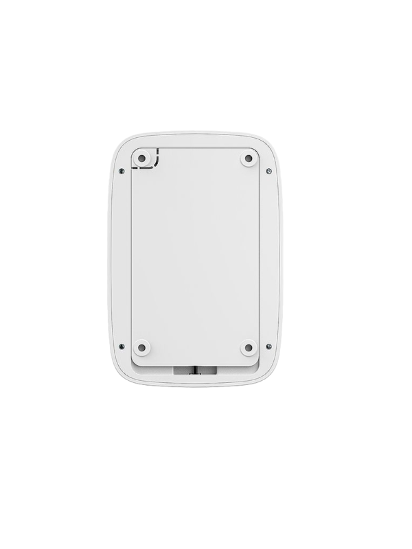 AJAX Keypad W Teclado tC3A1ctil inalC3A1mbrico con soporte de pared. Color Blanco vista trasera con smartbracket