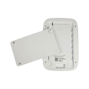 AJAX Keypad W Teclado tC3A1ctil inalC3A1mbrico con soporte de pared. Color Blanco vista trasera y smartbracket