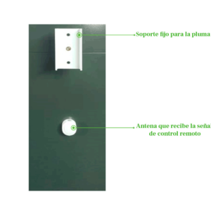 Barrera Vehicular Brazo TelescC3B3pico 4.5mts Longitud Brazo Vista Posterior CMP200 ZKTECO