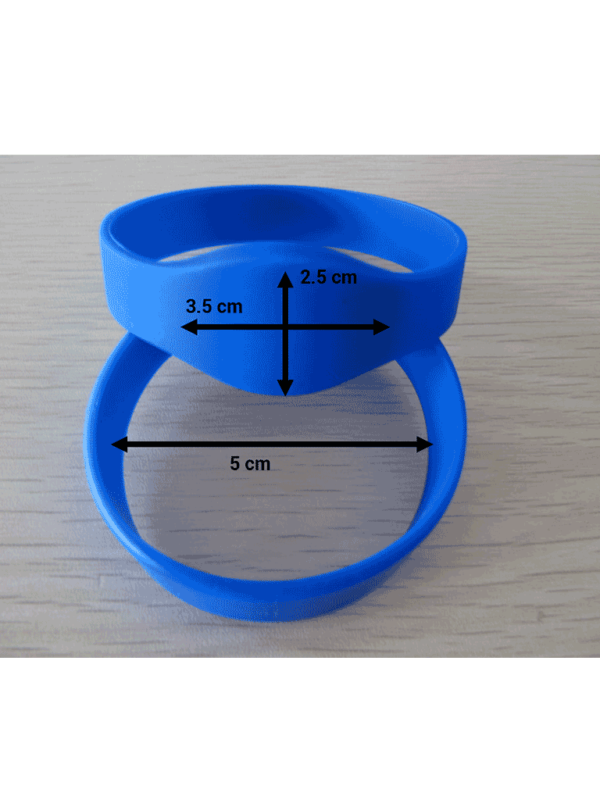 Brazalete de Silicon RFID Color Azul BTRW01 SAXXON 1