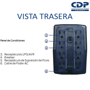 CDP RUPR508 UPS Supresor De Picos 500Va 250W 4