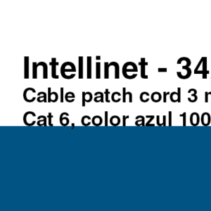 Cable Patch Cord 3 Metros Cat 6 UTP Azul Intellinet 342605 3