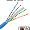 SAXXON OUTP6COP305B - Bobina de Cable UTP Cat6 100% Cobre/ 305 Metros/ Color Azul/ Uso Interior/ Soporta Pruebas de Rendimiento/ Cert ISO9001/ UL 444/ RoSH/ ANSI/ TIA/ EI/ Ideal para Cableado de Redes de Datos y Video/ 7 Cable UTP Cat6 azul 305 metros