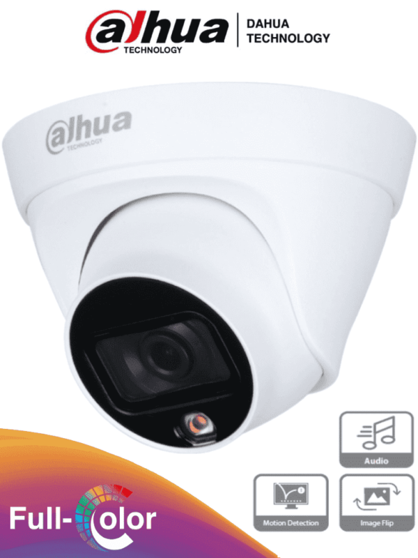 Camara de Seguridad Dahua Domo IP Full Color con audio DH IPC HDW1239T1 A LED S5