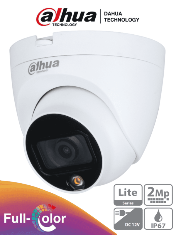 Camara de Seguridad Domo full color HAC HDW1209TLQ LED