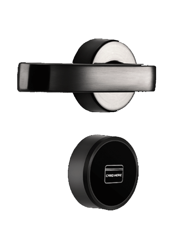 Cerradura derecha para hotel doble cerrojo estandC3A1r europeo Mifare 13.56 Mhz LH7500R ZKTeco TVC P4