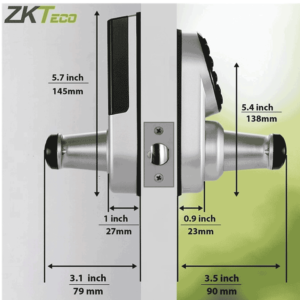 Cerradura inteligente con teclado y verificaciC3B3n de huella conexiC3B3n mediante Bluetooth 100 Usuarios ZKTeco ML300 P7