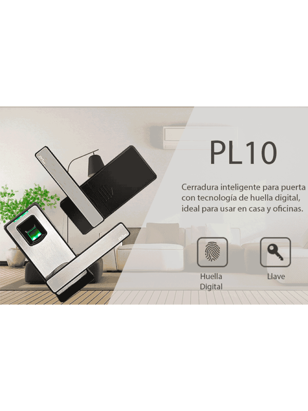 Cerradura standalone autC3B3noma con verificaciC3B3n por huella PL10 ZKTeco TVC P5