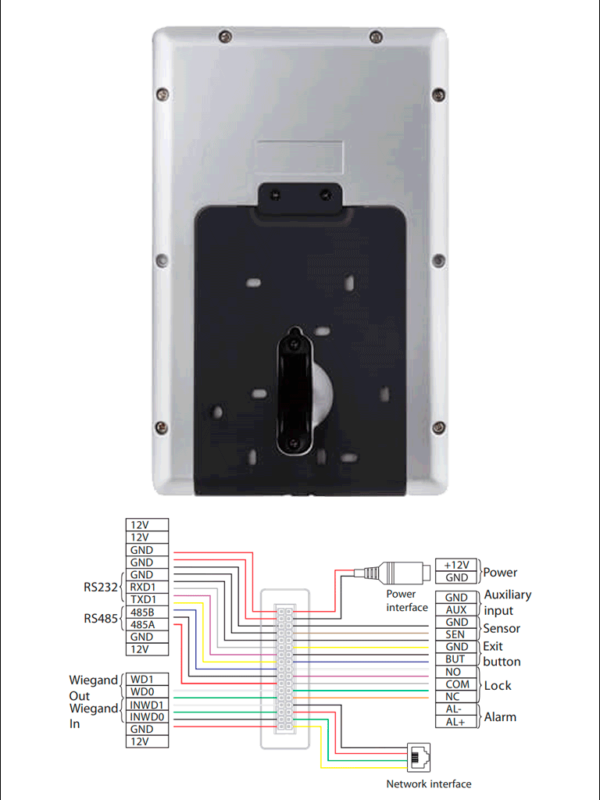 Control Acceso Reconocimiento Facial Exterior IP64 IK40 Rostros TarjetasID ProFaceX ZK TVC Secundaria3