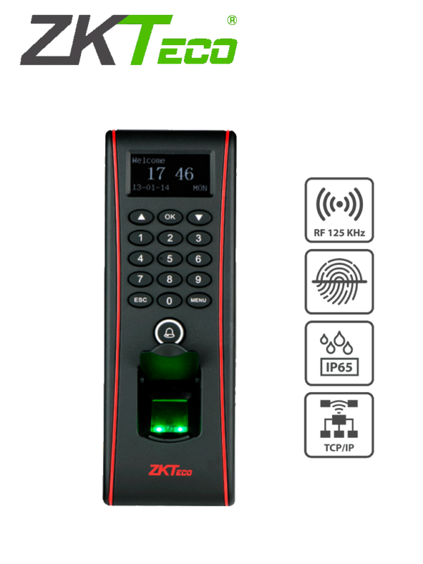 Control Acceso Semi Exterior Huella Tarjeta RFID ContraseC3B1a Software ZKAccess3.5 TF1700 ZK TVC Principal 1