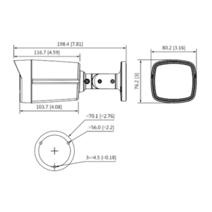 DAHUA HFW1231TLMN I6 CC3A1mara IP 2 megapixeles lente motorizado 2.8 mm principal 1