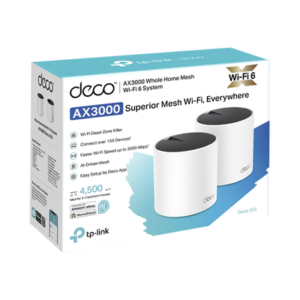 KIT de sistema inalámbrico Deco X55mesh para hogar, doble banda Wi-Fi 6 (AX), doble puerto Gigabit, 2 antenas internas y compatible con amazon alexa 3 DECOX552PACK AD 2 p