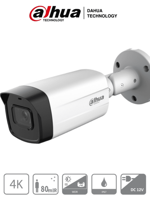 DH HAC HFW1801TM I8 Camara bullet 4k con 80 metros de IR