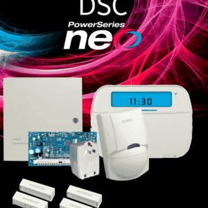 DSC NEO ICON SB Paquete SERIE NEO con panel HS2032 de 8 zonas cableadas expandible a 32 seco min 28129 28129 28129 28229