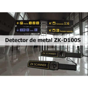 Detector de metales portC3A1til con baterC3ADa recargable D100S ZKTeco TVC P3