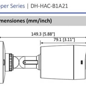 Dimensiones DAHUA COOPER B1A21 Vista lateral 400 x 430