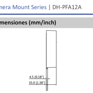 Dimensiones DAHUA PFA12A Vista Lateral 400 x 430