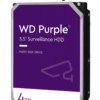 WESTERN WD42PURZ - Disco Duro de 4TB Purple/ Especial para Videovigilancia/ Trabajo 24/7/ Interface: Sata 6 Gb/s/ Hasta 64 Cámaras/ Hasta 16 Bahías de Discos Duros/ 3 Años de Garantía/ 8 Disco Duro WesternDigital Purple WD42PURZ 4TB