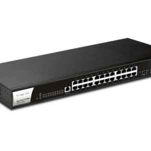 DrayTek Vigorswitch G2280x Switch Gigabit Ethernet Administrable Capa 2/ 24 puertos Gigabit Ethernet/ 4 Puertos SFP & SFP+/ Capacidad de switching hasta 128Gbps 3 G2280x left H1125 28129 28129