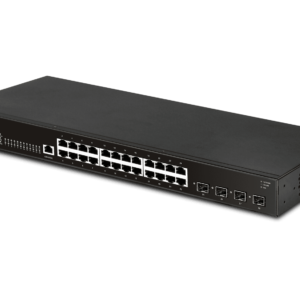 DrayTek Vigorswitch G2280x Switch Gigabit Ethernet Administrable Capa 2/ 24 puertos Gigabit Ethernet/ 4 Puertos SFP & SFP+/ Capacidad de switching hasta 128Gbps 4 G2280x right H1125 28129 28129