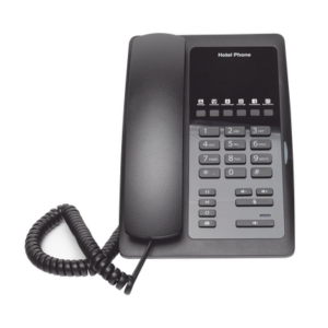 Teléfono IP para Hotelería, profesional con 6 teclas programables para servicio rápido (Hotline), plantilla personalizable con PoE 5 H3F AD 2 p