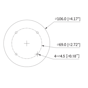 DAHUA HDW2802T-A - Camara Domo EyeBall 4K Starlight/ 8 Megapixeles/ Lente 2.8 mm/ IR de 50 Mts/ WDR Real 120 dB/ Microfono Integrado + 1 Canal de Audio/ IP67/ #ProHDCVI 3 HDW2802TA dim2