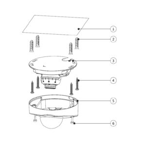 DAHUA HDBW2241F-M-A-28 - Camara Domo 1080p/ 2 Megapixeles/ Especial para DVR Movil/ Starlight/ Lente de 2.8mm/ IR 20 Mts/ Microfono Integrado/ WDR Real de 120 dB/ IP67/ IK10/ 3 INSTALA
