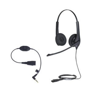 KIT, Diadema con cancelación de ruido, con accesorio para conexiones 3.5mm Incluye modelos BIZ-1500-DUO-QD y MOBILE-QD-35MM-S﻿