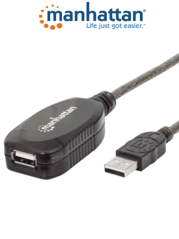 MANHATTAN 151573 Cable de ExtensiC3B3n Activa USB de Alta Velocidad 10 Metros