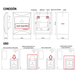 Modulo inteligente ahorro de energia para habitaciones de hotel ZKTeco TVC P5