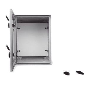 Gabinete de Poliéster IP65 Puerta Transparente, Uso en Intemperie (300 x 400 x 200 mm) con Placa Trasera Interior de Plástico (Incluye Chapa y Llave). 4 PST304020PT AD 1 p