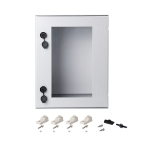 Gabinete de Poliéster IP65 Puerta Transparente, Uso en Intemperie (400 x 500 x 200 mm) con Placa Trasera Interior de Plástico (Incluye Chapa y Llave). 6 PST405020PT AD 5 p
